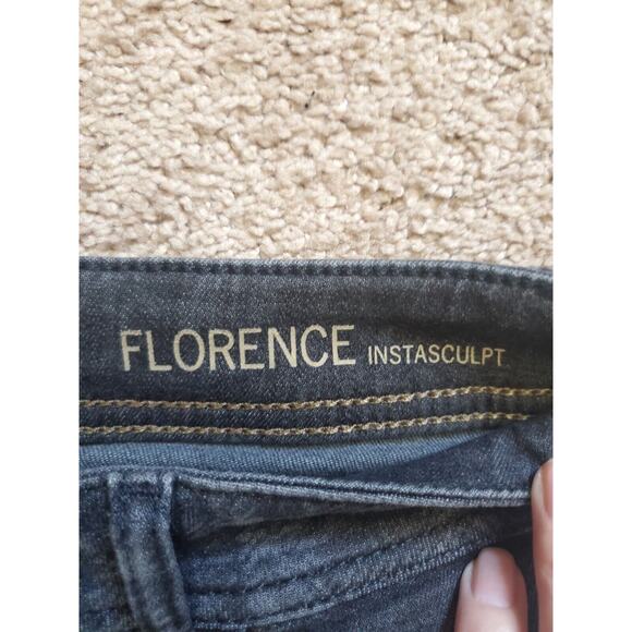 DL1961 Florence Instasculpt Skinny Jeans Dahlia Black Gray Plaid Denim, Size 29 - Picture 3 of 13